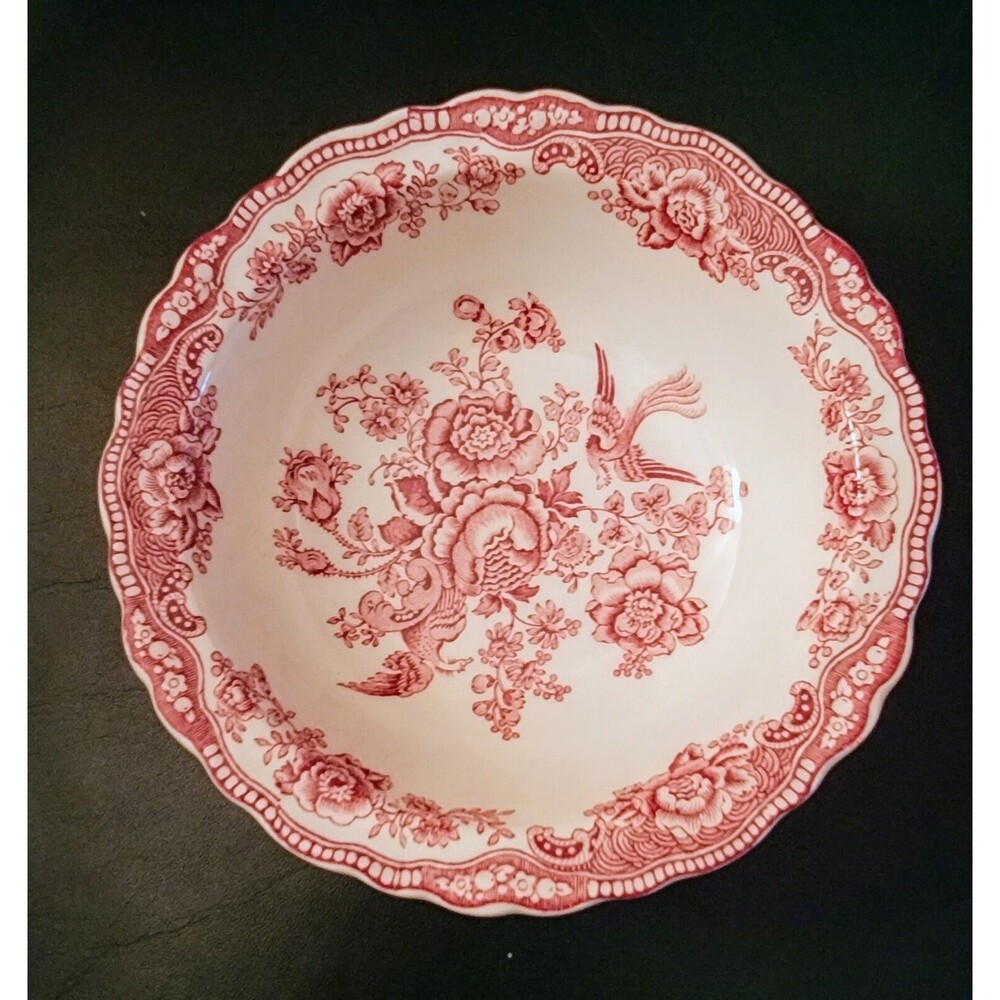 Vintage Crown Ducal "BRISTOL" Pink 6 3/4" Rimmed Cereal Bowl England - 762055